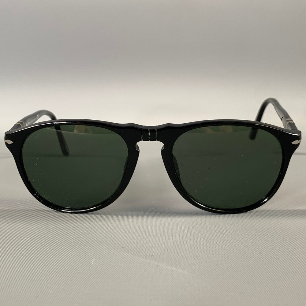 PERSOL Black Acetate Sunglasses
